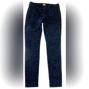 TRUE RELIGION HALLE SUPER SKINNY FLOCKED JEAN SZ 29